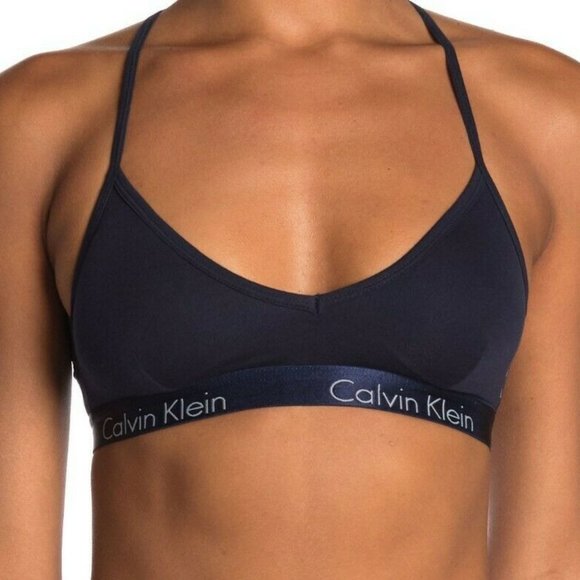 Calvin Klein Other - CALVIN KLEIN NAVY MOTIVE COTTON BRALETTE